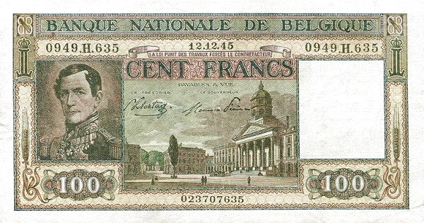BELGIUM 100 Francs 1950 Pick 126
