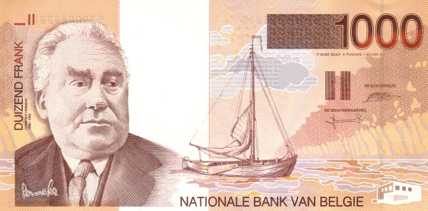 BELGIUM 1000 Francs 1997 Pick 150 collectible banknote