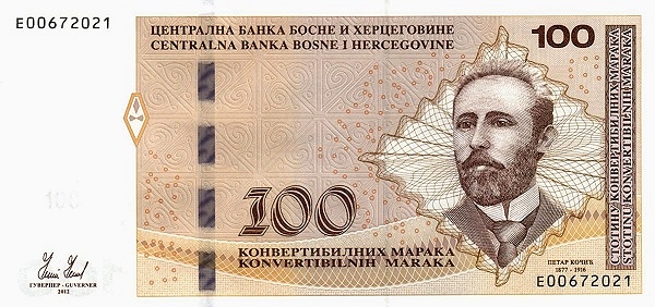 BOSNIA & HERZEGOVINA 100 Konvertibilnih 2012 Pick 87 collectible banknote