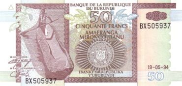 Burundi 50 Francs 2007 | UNC | Pick 36g