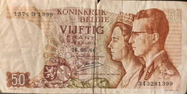 Belgium 50 Francs 1966 | VF | Pick 139 | Baudouin and Fabiola