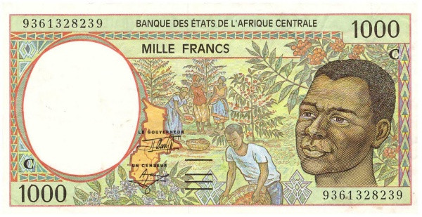 CENTRAL AFRICAN STATES – REPUBLIC OF CONGO 1000 Francs 1993 Pick 102C