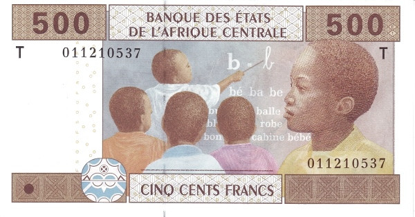 CENTRAL AFRICAN STATES – REPUBLIC OF CONGO 500 Francs 2002 Pick 106T collectible banknote