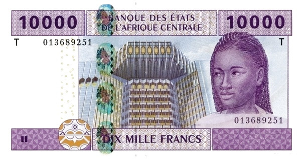CENTRAL AFRICAN STATES – REPUBLIC OF CONGO 10000 Francs 2002 Pick 110T collectible banknote