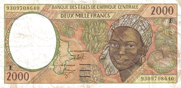 CENTRAL AFRICAN STATES – CAMEROON 2000 Francs 1993 Pick 203E