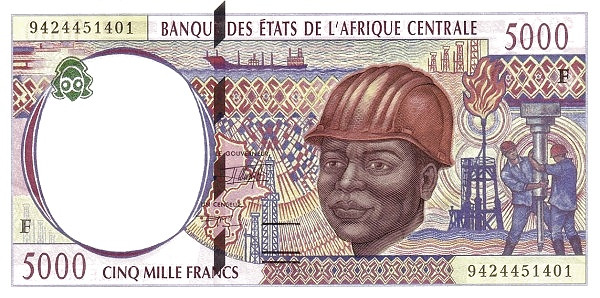CENTRAL AFRICAN STATES – CENTRAL AFRICAN REPUBLIC 5000 Francs 1994 Pick 304F