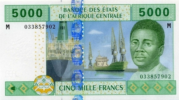 CENTRAL AFRICAN STATES – CENTRAL AFRICAN REPUBLIC 5000 Francs 2002 Pick 309M collectible banknote