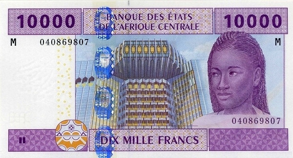 CENTRAL AFRICAN STATES – CENTRAL AFRICAN REPUBLIC 10000 Francs 2002 Pick 310M collectible banknote
