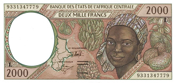 CENTRAL AFRICAN STATES – GABON 2000 Francs 1993 Pick 403L