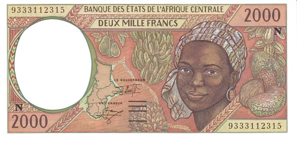 CENTRAL AFRICAN STATES – EQUATORIAL GUINEA 2000 Francs 1993 Pick 503N collectible banknote