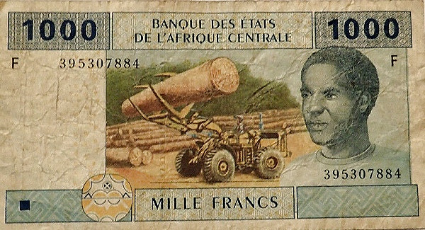 CENTRAL AFRICAN STATES – EQUATORIAL GUINEA 1000 Francs 2002 Pick 507F collectible banknote