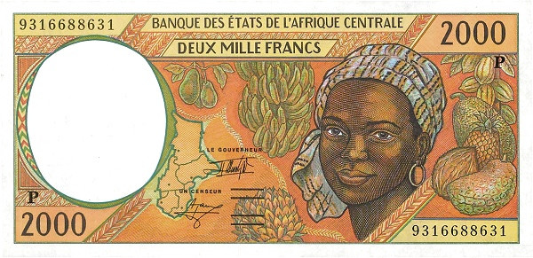 CENTRAL AFRICAN STATES – CHAD 2000 Francs 1993 Pick 603P collectible banknote