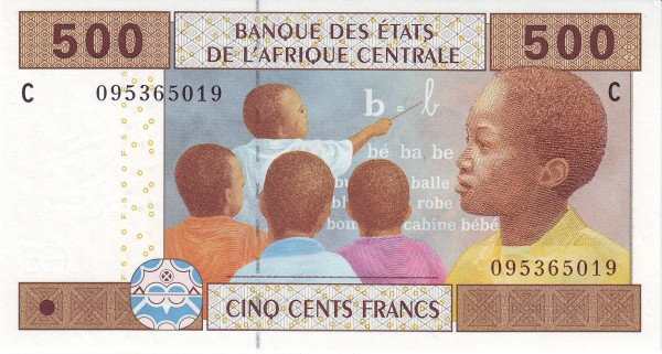 CENTRAL AFRICAN STATES – CHAD 500 Francs 2002 Pick 606C collectible banknote