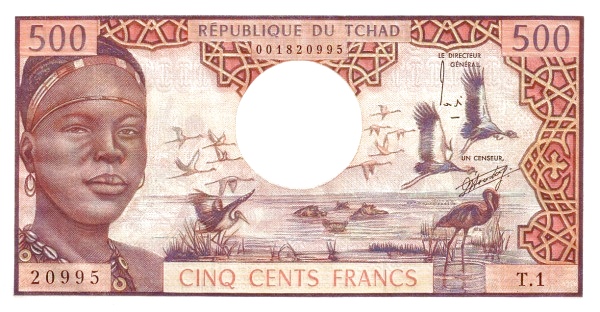CHAD 500 Francs 1974 Pick 2 collectible banknote