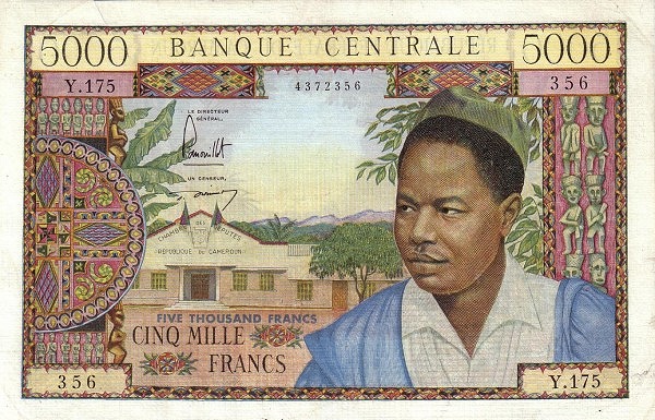 CAMEROON 5000 Francs 1962 Pick 13