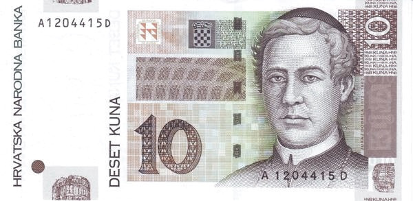 CROATIA 10 Kuna 2001 Pick 38 collectible banknote