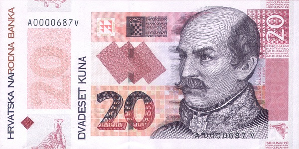 CROATIA 20 Kuna 2014 Pick 44 collectible banknote