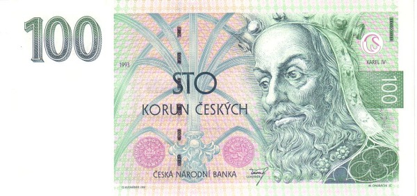 CZECHIA 100 Korun 1993 Pick 5 collectible banknote