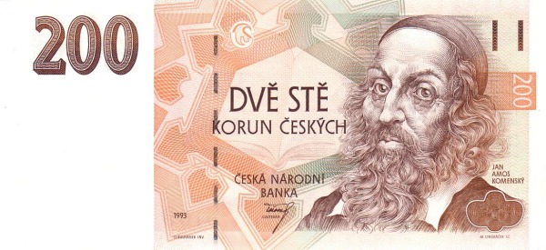 CZECHIA 200 Korun 1993 Pick 6 collectible banknote