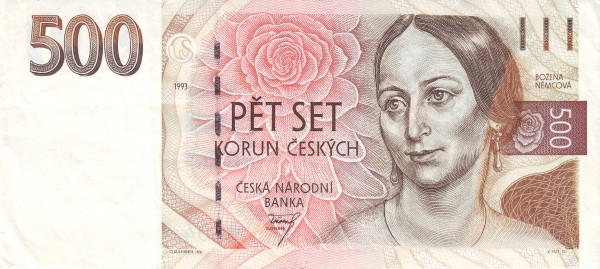 CZECHIA 500 Korun 1993 Pick 7 collectible banknote