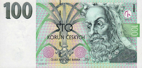 CZECHIA 100 Korun 1997 Pick 18 collectible banknote