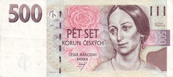 CZECHIA 500 Korun 1997 Pick 20 collectible banknote