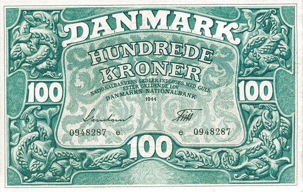 DENMARK 100 Kroner 1960 Pick 39