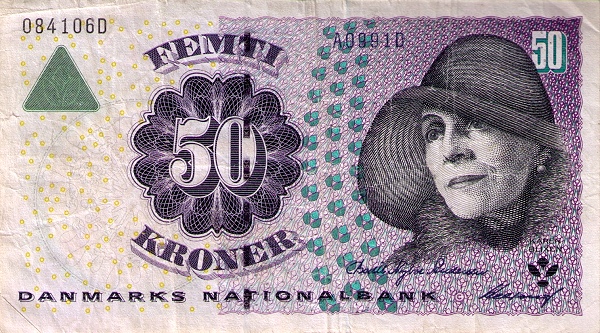 DENMARK 50 Kroner 1999 Pick 55 collectible banknote