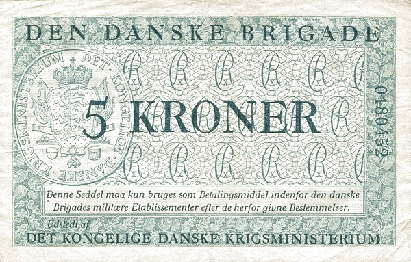 DENMARK 5 Kroner 1958 Pick M11 collectible banknote