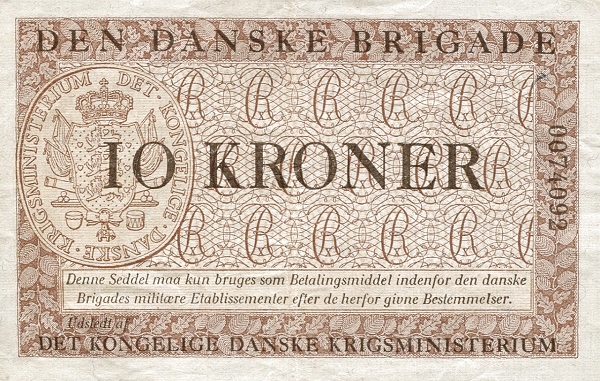 DENMARK 10 Kroner 1958 Pick M12 collectible banknote