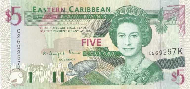 EAST CARIBBEAN STATES 5 Dollars 1994 Pick 31 collectible banknote