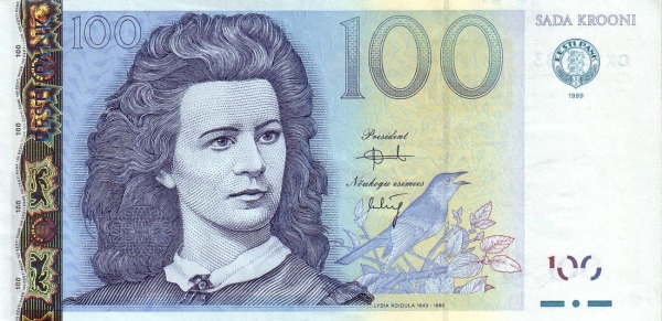 ESTONIA 100 Krooni 1999 Pick 82 collectible banknote