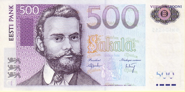 ESTONIA 500 Krooni 2000 Pick 83 collectible banknote