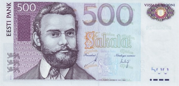 ESTONIA 500 Krooni 2006 Pick 89 collectible banknote