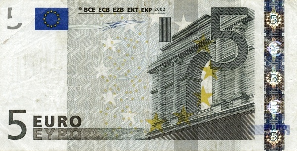 EUROPEAN CENTRAL BANK 5 Euro 2002 Pick 1