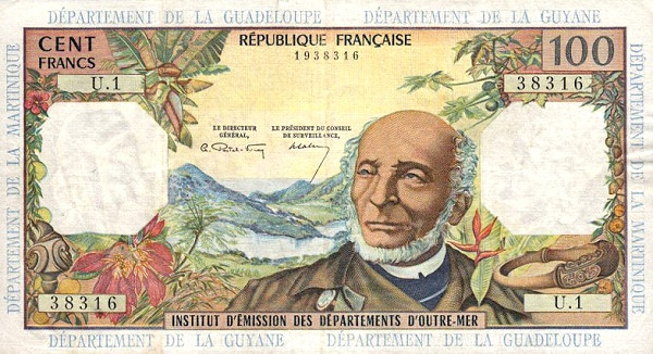 FRENCH ANTILLES 100 Francs 1964 Pick 10