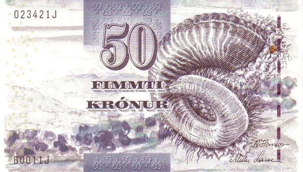 FAEROE ISLANDS 50 Krónur 2001 Pick 24 collectible banknote