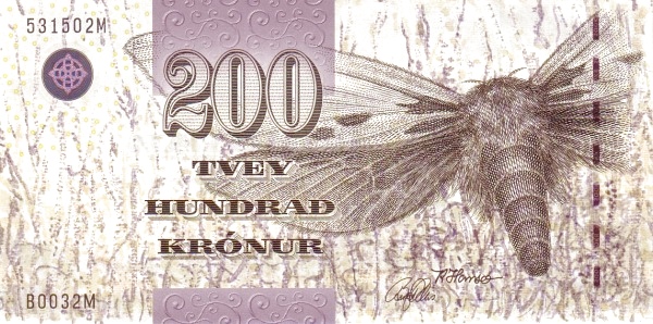 FAEROE ISLANDS 200 Krónur 2003 Pick 26 collectible banknote