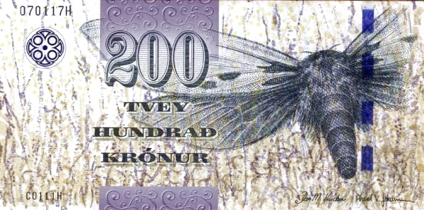 FAEROE ISLANDS 200 Krónur 2011 Pick 31 collectible banknote