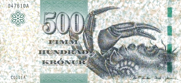 FAEROE ISLANDS 500 Krónur 2011 Pick 32 collectible banknote