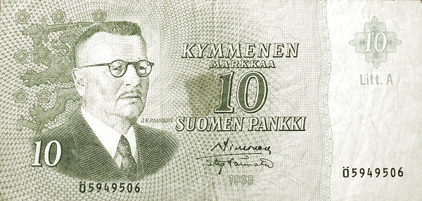 FINLAND 10 Markkaa 1963 Pick 104 collectible banknote