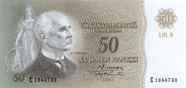 FINLAND 50 Markkaa 1963 Pick 107 collectible banknote