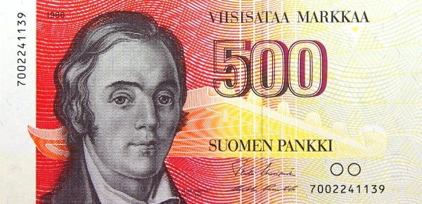 FINLAND 500 Markkaa 1986 Pick 116 collectible banknote