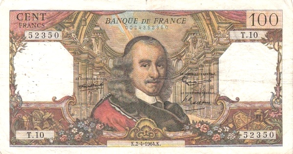 FRANCE 100 Francs 1964 Pick 149 collectible banknote