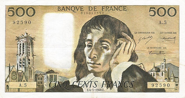 FRANCE 500 Francs 1968 Pick 156 collectible banknote