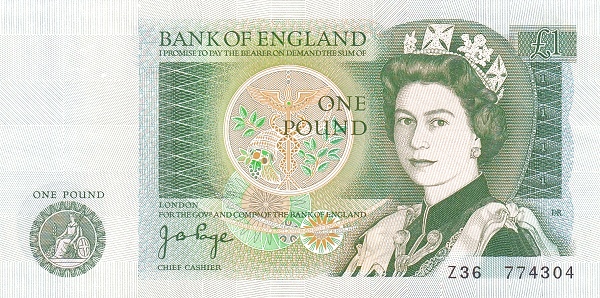 GREAT BRITAIN 1 Pound 1978 Pick 377 collectible banknote