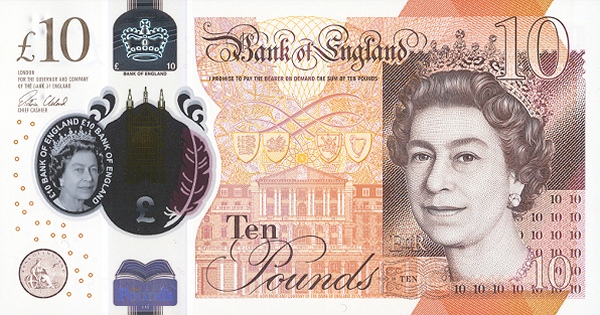 GREAT BRITAIN 10 Pounds 2016 Pick 395 collectible banknote