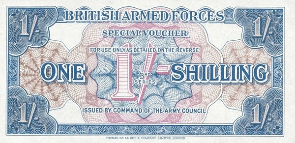 GREAT BRITAIN – MILITARY 1 Shilling 1956 Pick M26 collectible banknote