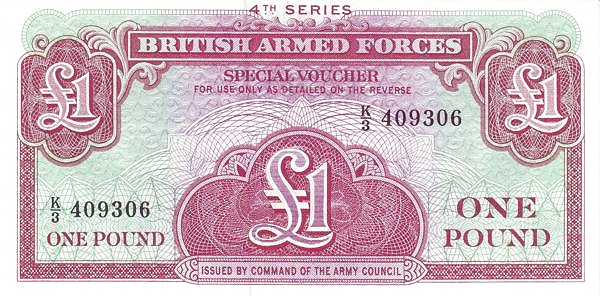 GREAT BRITAIN – MILITARY 1 Pound 1962 Pick M36 collectible banknote