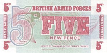 Great Britain - Military 5 New Pence ND (1972) Banknote UNC | Pick M47 | GlobeNote